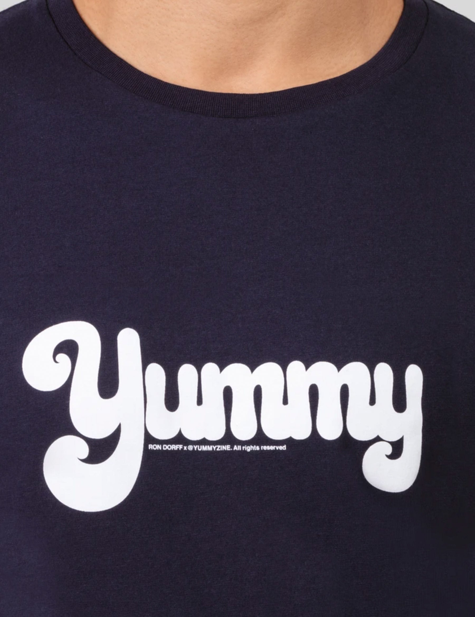 T SHIRT NAVY YUMMY (6540955156640)